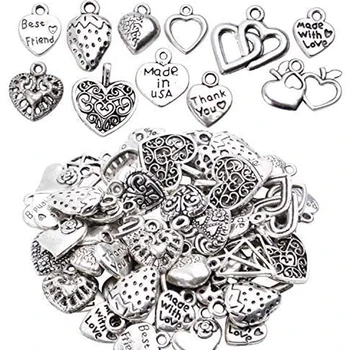 50 g (40-60 kom) Izabrane sitnih perli-čari Love Privjesci od legure za izradu nakita, ogrlice, narukvice svojim rukama, poklon za Valentinovo