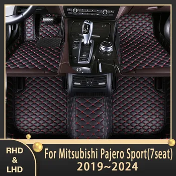 Auto-Tepisi za Mitsubishi Pajero Montero Sport QF 2019 ~ 2024 7seat Prilagođene Automatski Obloge za noge Luksuzni Tepih dodatna Oprema za interijer