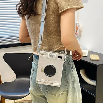 Creative torba preko ramena u obliku kamere za žene, modne torbe preko ramena, Zabavna torba-instant messenger, torba za mobilni telefon, Mali torbu, poklon za djevojke