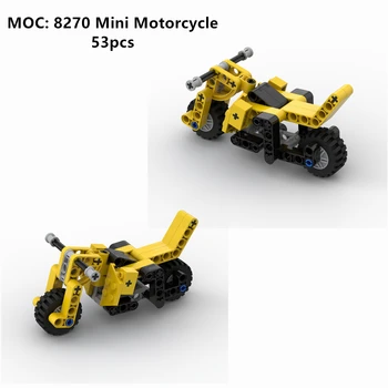 Gradivni blokovi MOC 8270 Mini moto Kolica DIY djeca obrazovne igračke za poklon djetetu za rođendan
