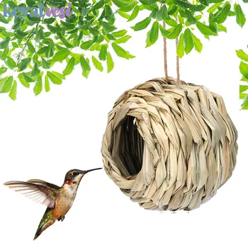 Kreativna prirodni sijeno Ptičje gnijezdo Rotirajući trava Ručni rad Ptica planinska Sferne gnijezde Ptice za uređenje vanjskog dvorišta