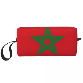 Prometni Zastavu Maroka, torba za toaletne potrepštine, Modni i kozmetički organizator za šminkanje, ženske torbe za pohranu kozmetike, skup Dopp, pakovanje-kutija