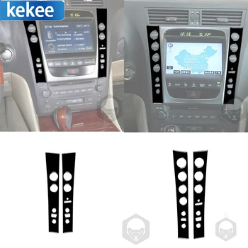 Za Lexus GS 2006 2007 2008 2009 2010 2011 Piano Black Naljepnica na središnju konzolu CD-ploče unutrašnjost automobila s obje strane, naljepnica za završne kape